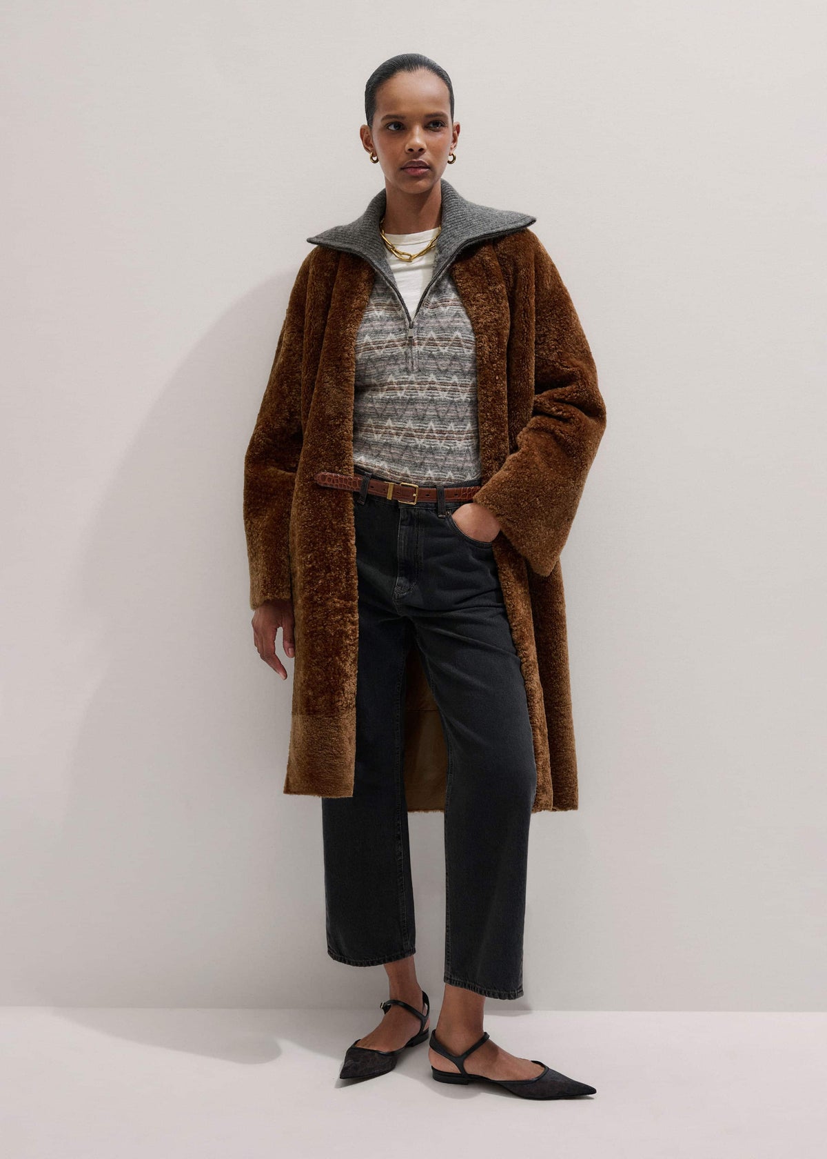 ME+EM Black Straight Cropped Relaxed Jean