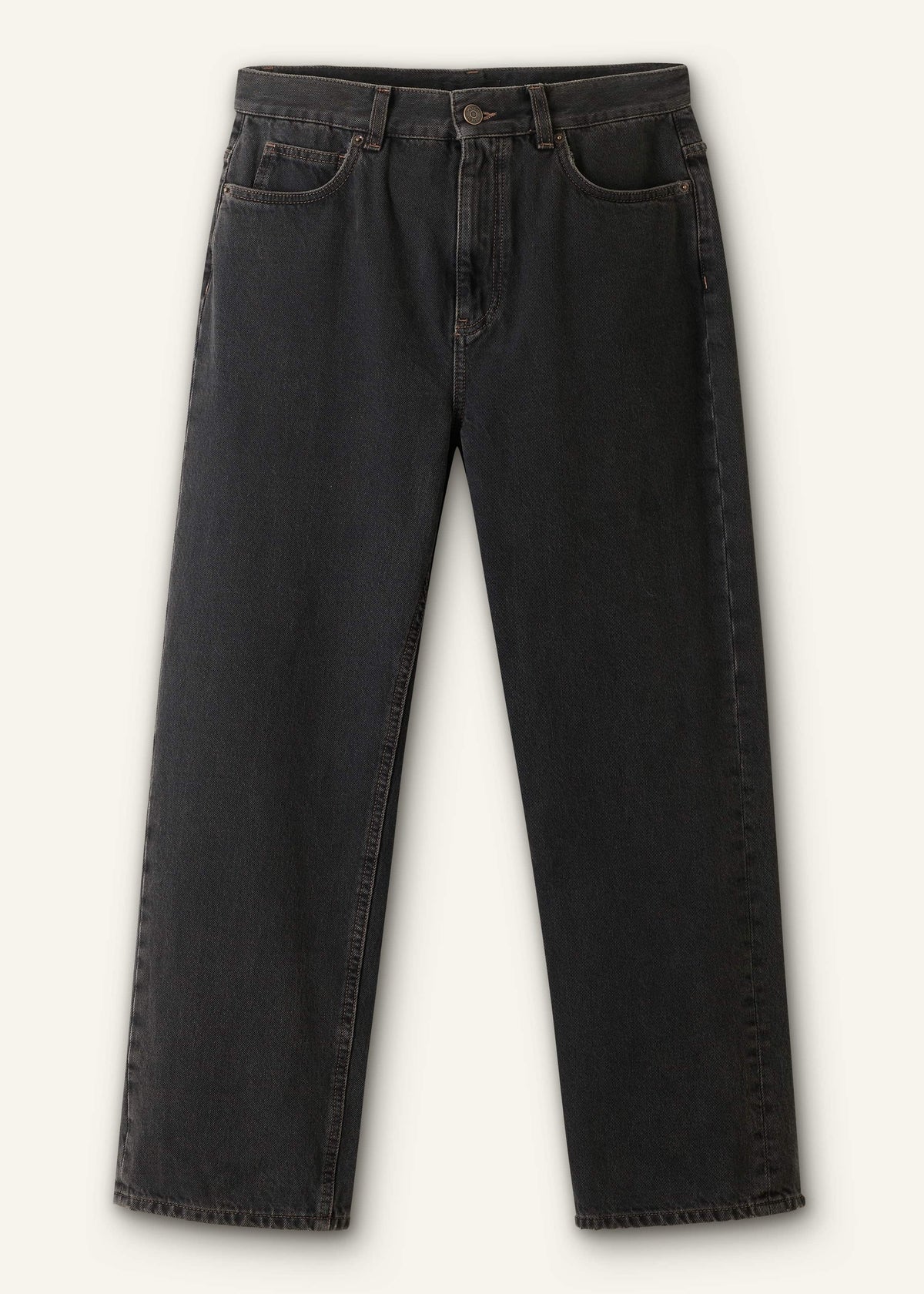 ME+EM Black Straight Cropped Relaxed Jean
