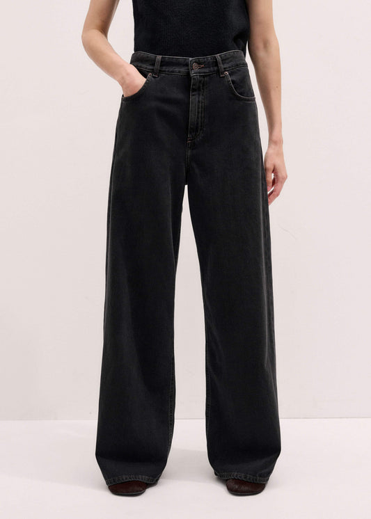 ME+EM Black Every-Wear Baggy Jean