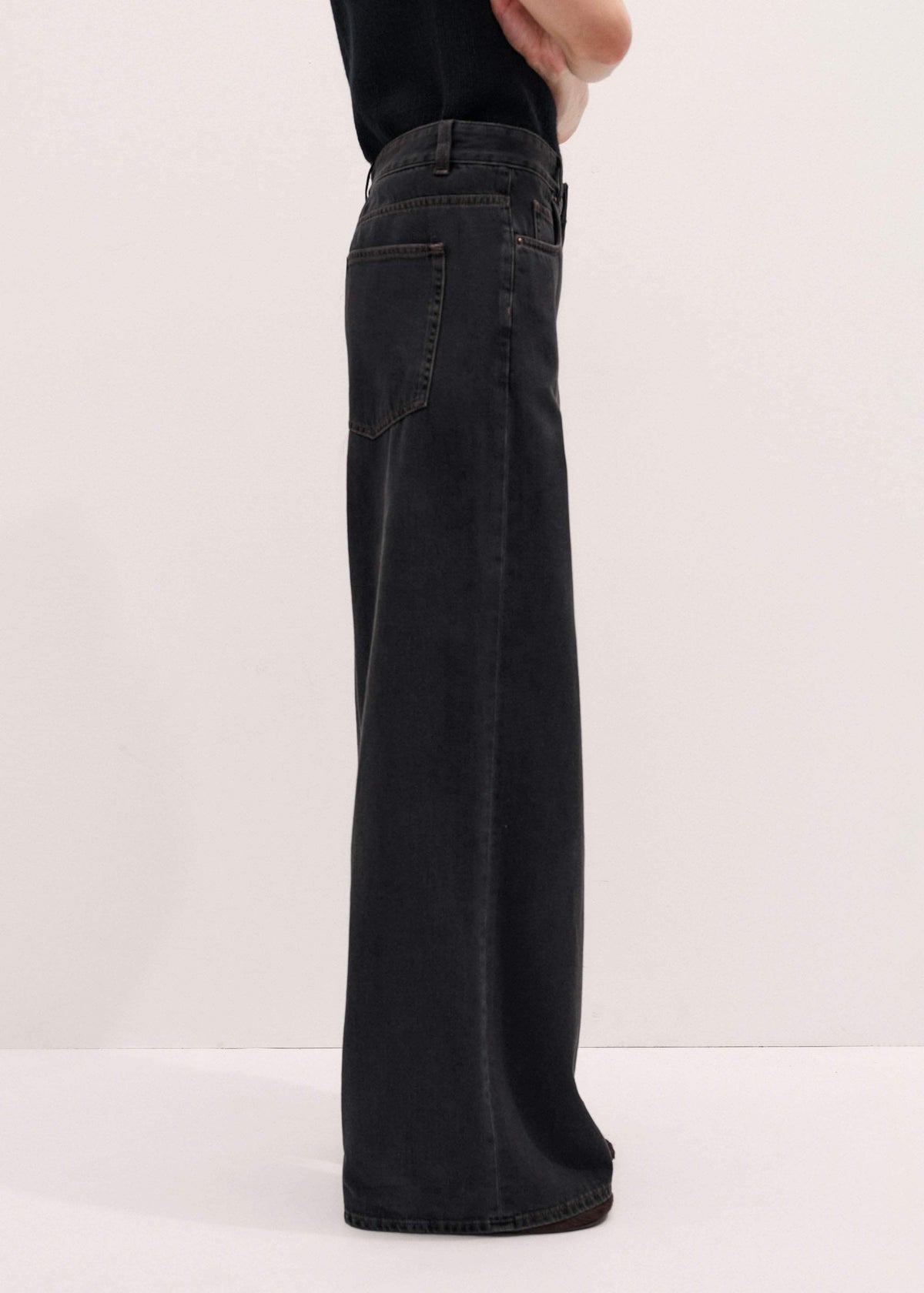 ME+EM Black Every-Wear Baggy Jean