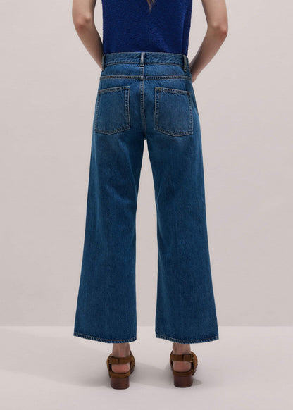 ME+EM Blue Leg Elongator Crop Jean