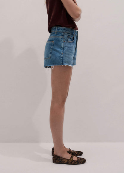 ME+EM Blue Classic Cut Off Short