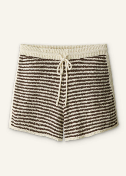 ME+EM Cream Stripe Drawstring Short