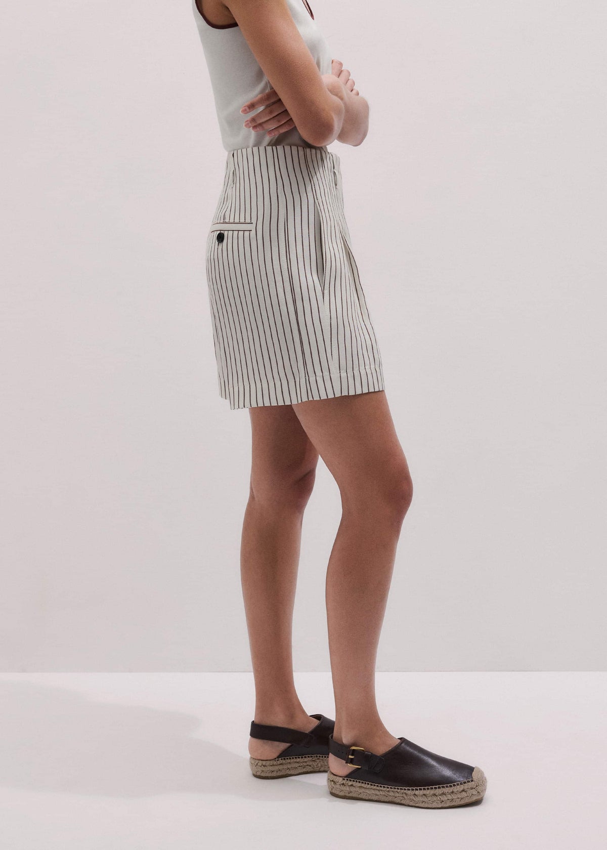 ME+EM Ivory Tailored Pleat Short