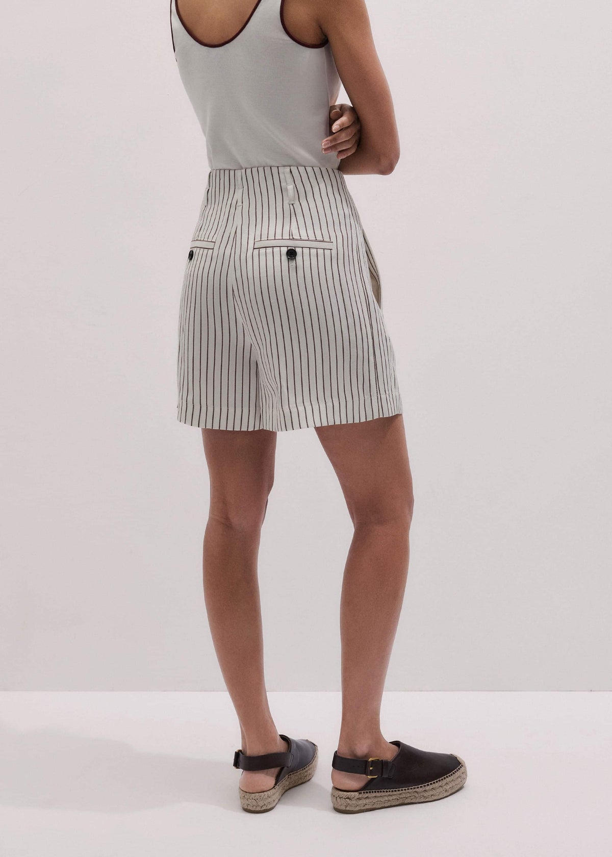 ME+EM Ivory Tailored Pleat Short