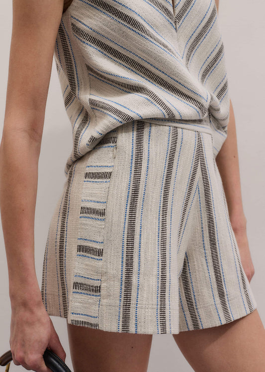 ME+EM Cream Stripe Short