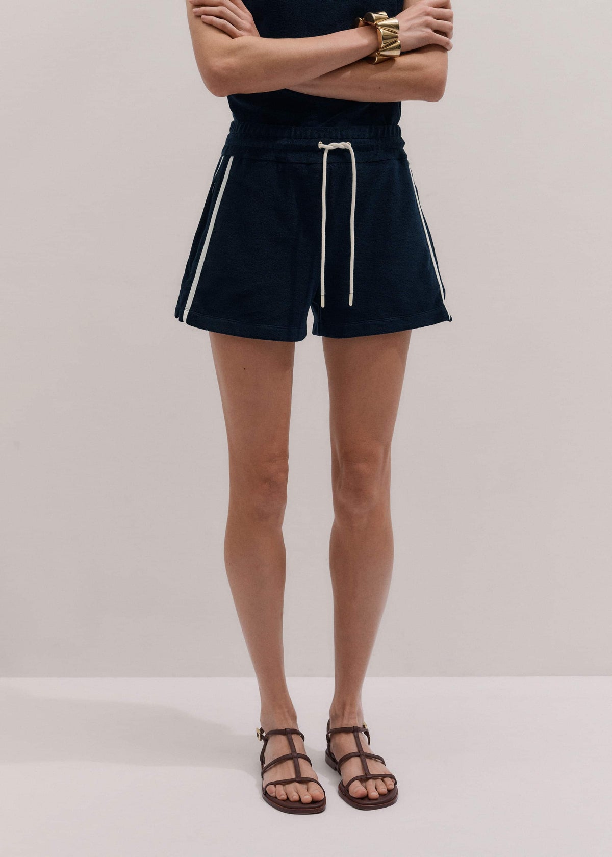 ME+EM Navy Rib Trim Track Short