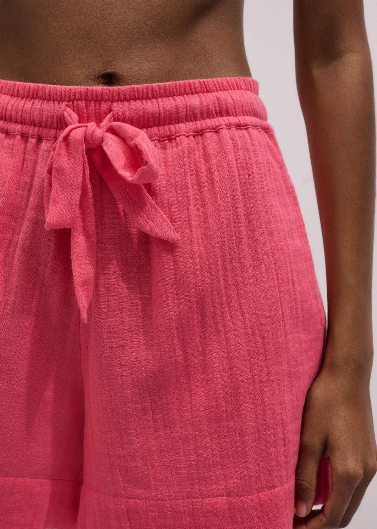 ME+EM Pink Cheesecloth Summer Short