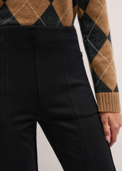 ME+EM Black Travel Tailoring Pull On Slim Crop Pant