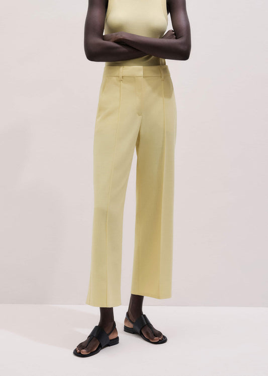 ME+EM Yellow Tailored Straight Crop Pant