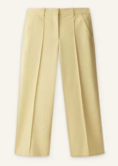 ME+EM Yellow Tailored Straight Crop Pant