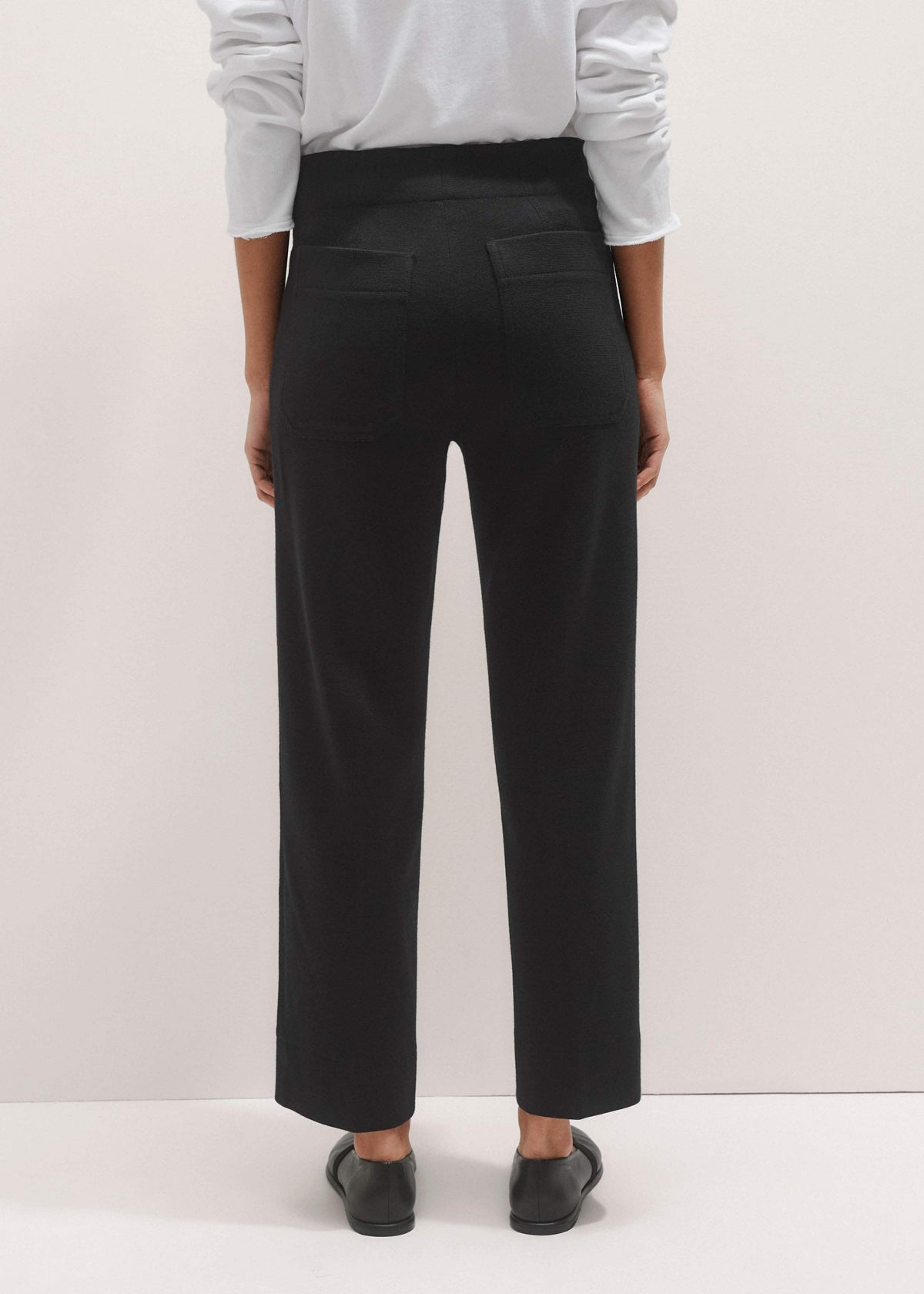 ME+EM Black Wool-Blend Travel Tailoring Slim Crop Pant