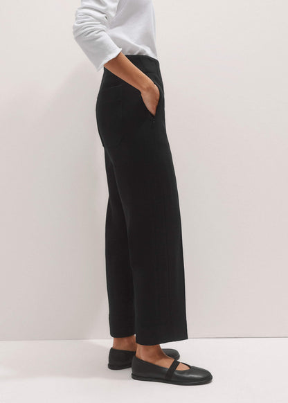 ME+EM Black Wool-Blend Travel Tailoring Slim Crop Pant
