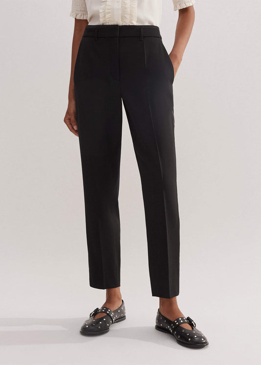 ME+EM Black Slim Crop Forever Tux Pant | Woven Pants
