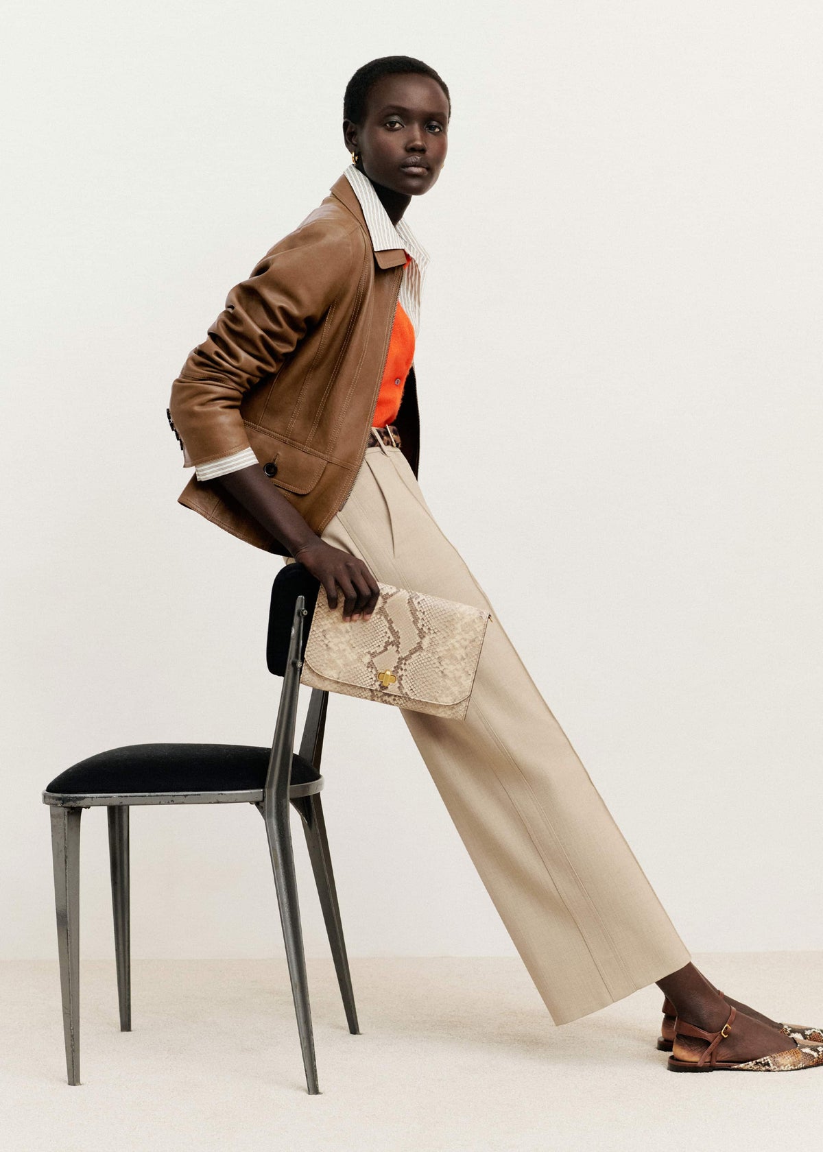 ME+EM Sand Tailored Straight Crop Pant