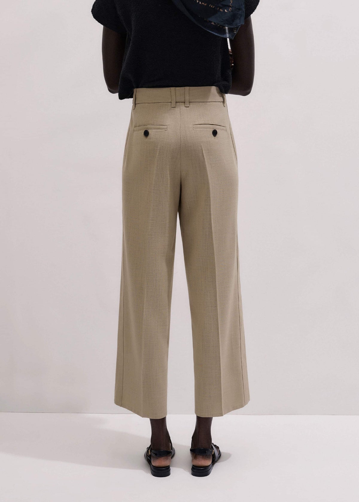 ME+EM Sand Tailored Straight Crop Pant