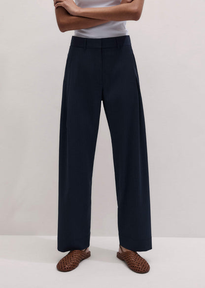 ME+EM Navy Pinstripe Clever Pant
