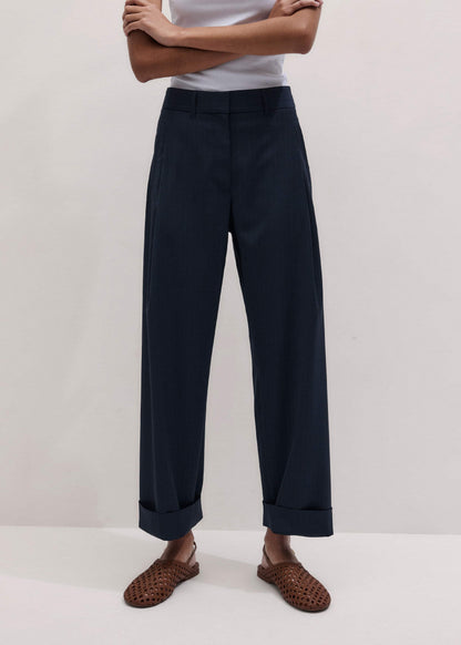 ME+EM Navy Pinstripe Clever Pant