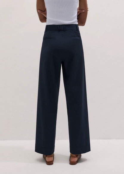 ME+EM Navy Pinstripe Clever Pant