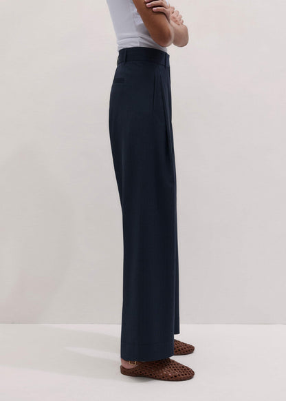 ME+EM Navy Pinstripe Clever Pant