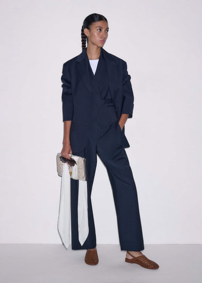 ME+EM Navy Pinstripe Clever Pant