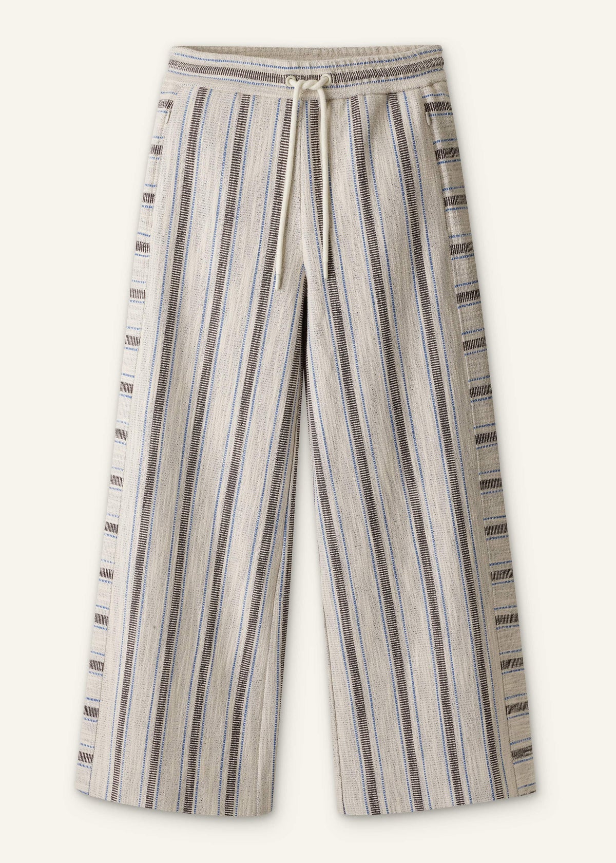 ME+EM Cream Stripe Crop Track Pant