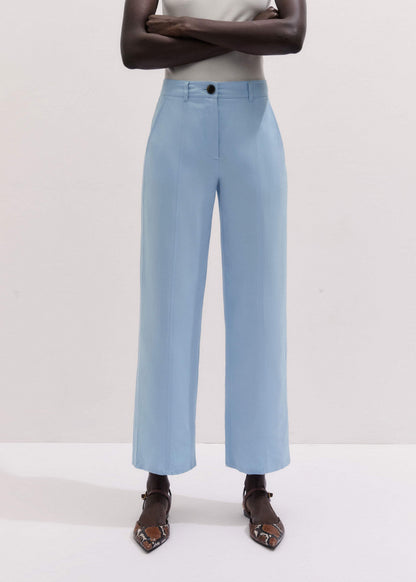 ME+EM Blue Straight Crop Pant