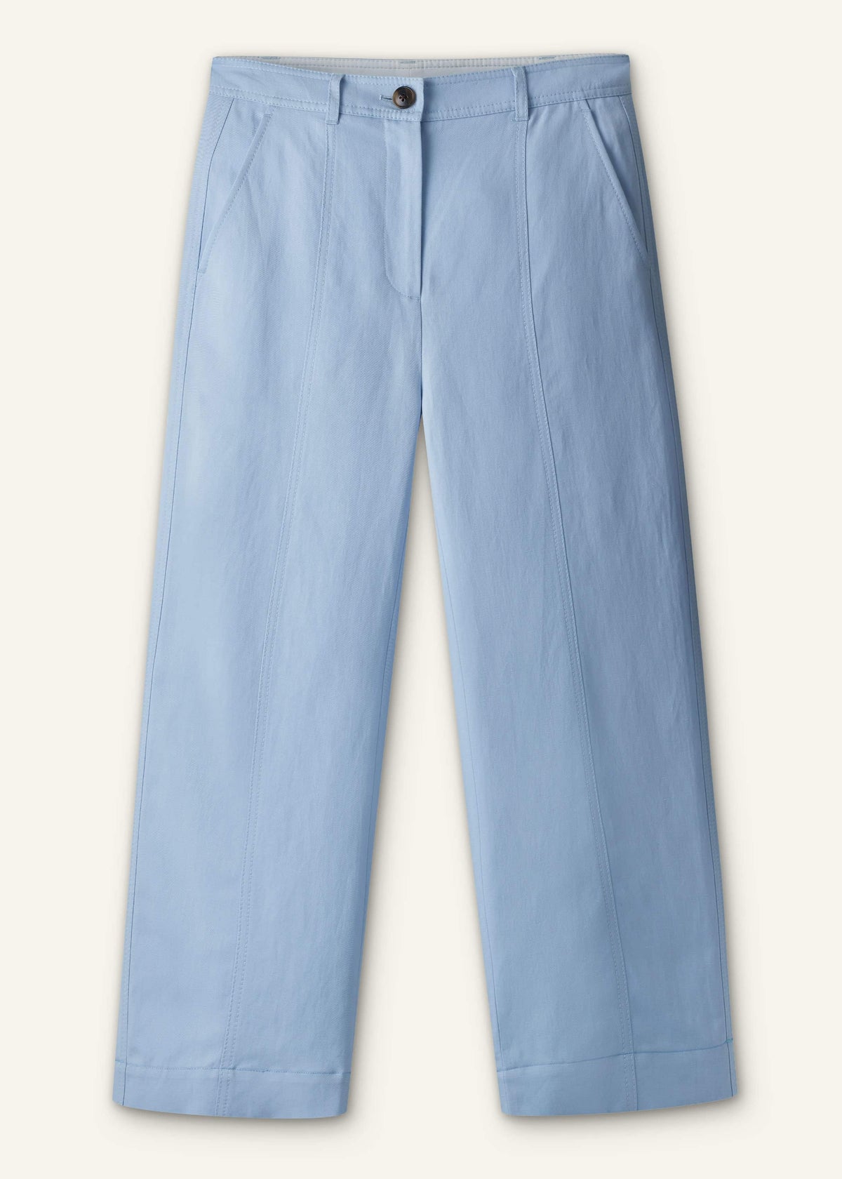 ME+EM Blue Straight Crop Pant