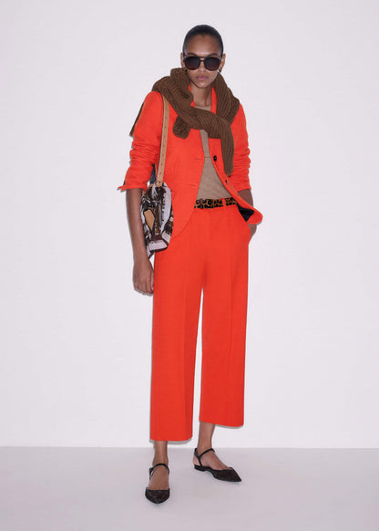 ME+EM Orange Straight Crop Tailored Pant