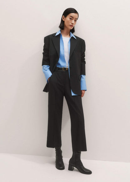 ME+EM Black Straight Crop Pant