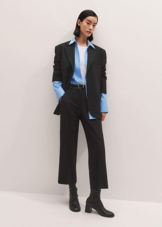 ME+EM Black Straight Crop Pant