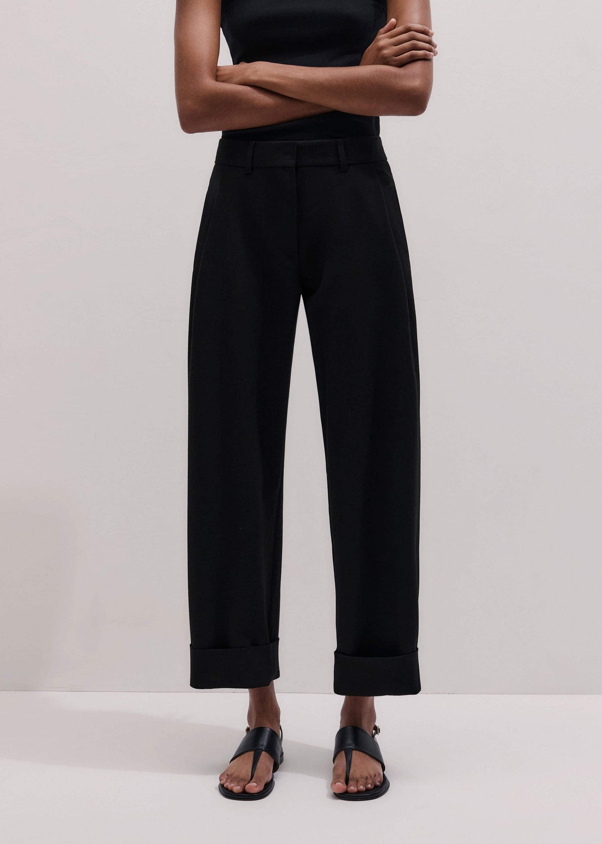 ME+EM Black Clever Tapered Pant