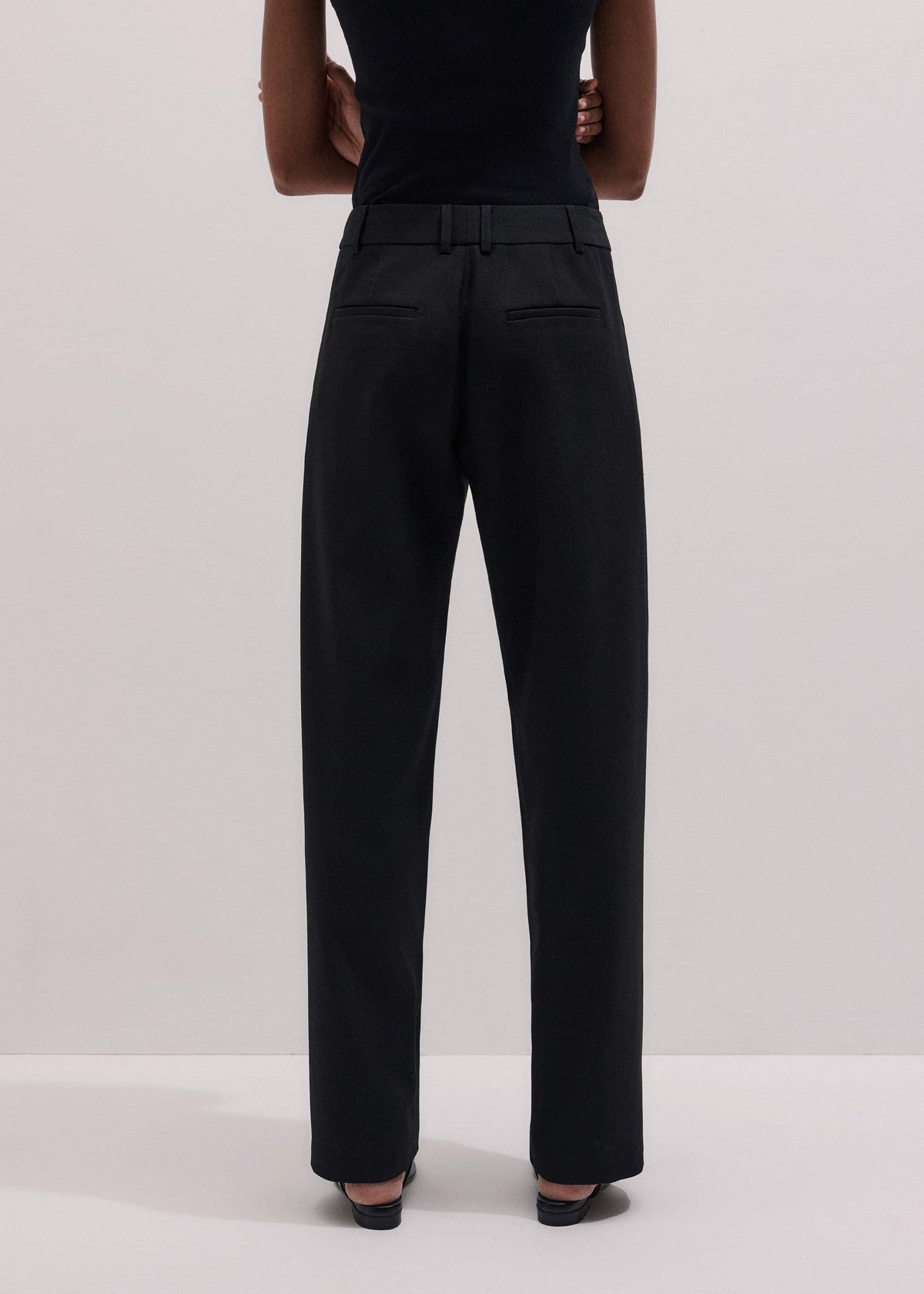 ME+EM Black Clever Tapered Pant