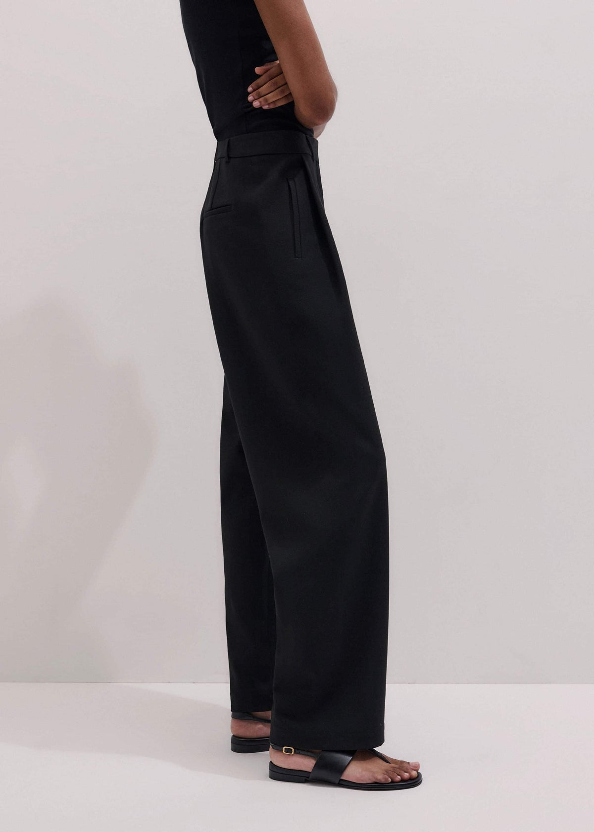 ME+EM Black Clever Tapered Pant