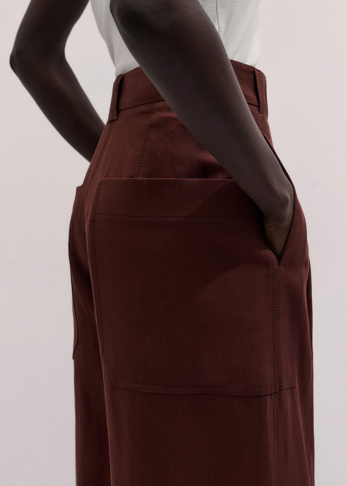ME+EM Cinnamon Brown Extreme Taper Pant