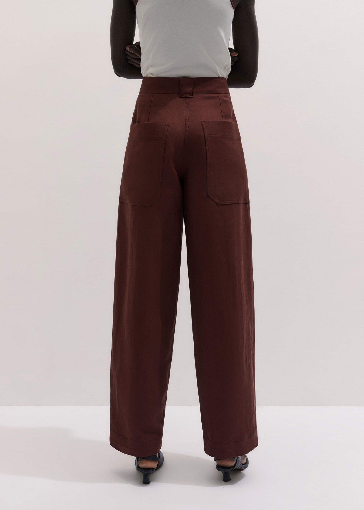 ME+EM Cinnamon Brown Extreme Taper Pant