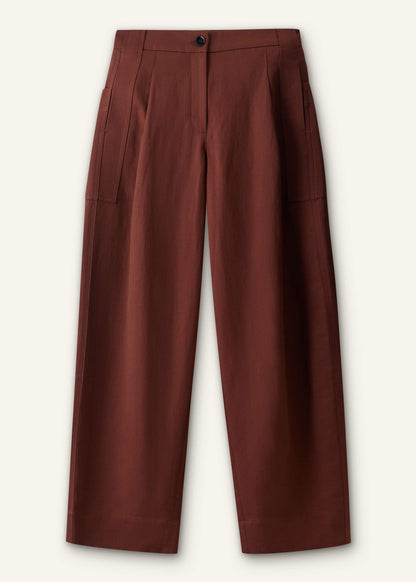 ME+EM Cinnamon Brown Extreme Taper Pant