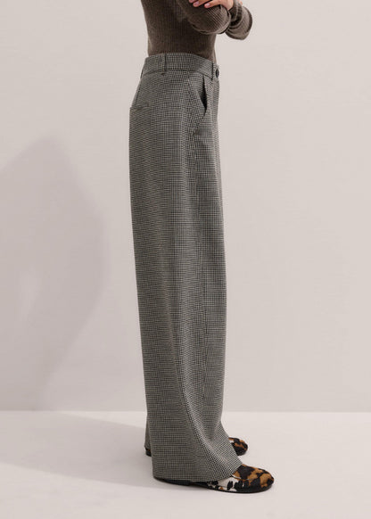 ME+EM Ivory Houndstooth Extreme Tapered Pant