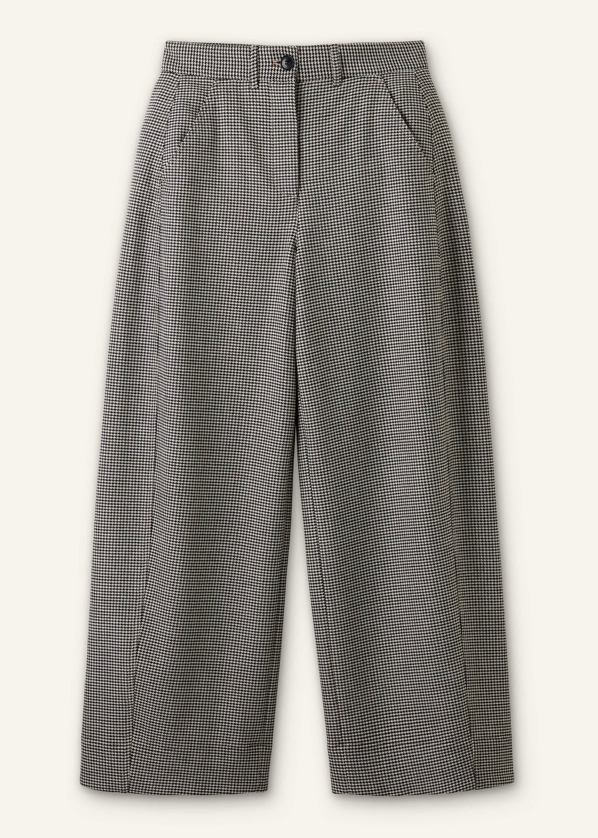ME+EM Ivory Houndstooth Extreme Tapered Pant