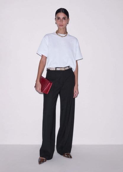 ME+EM Black Pintuck Taper Pant