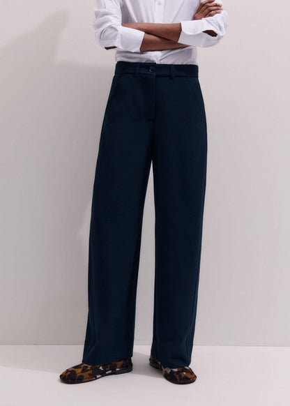 ME+EM Navy Textured Extreme Tapered Pant
