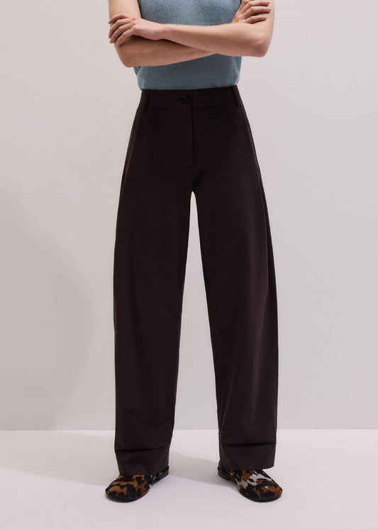 ME+EM Chocolate Brown Clever Tapered Chino