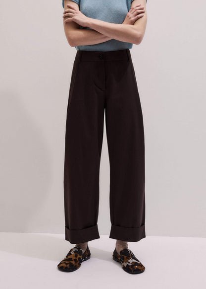 ME+EM Chocolate Brown Clever Tapered Chino