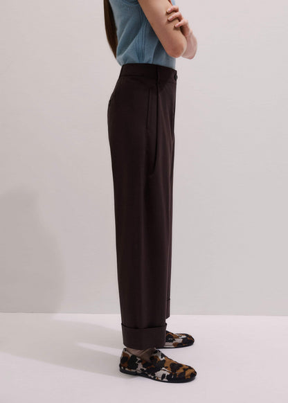 ME+EM Chocolate Brown Clever Tapered Chino