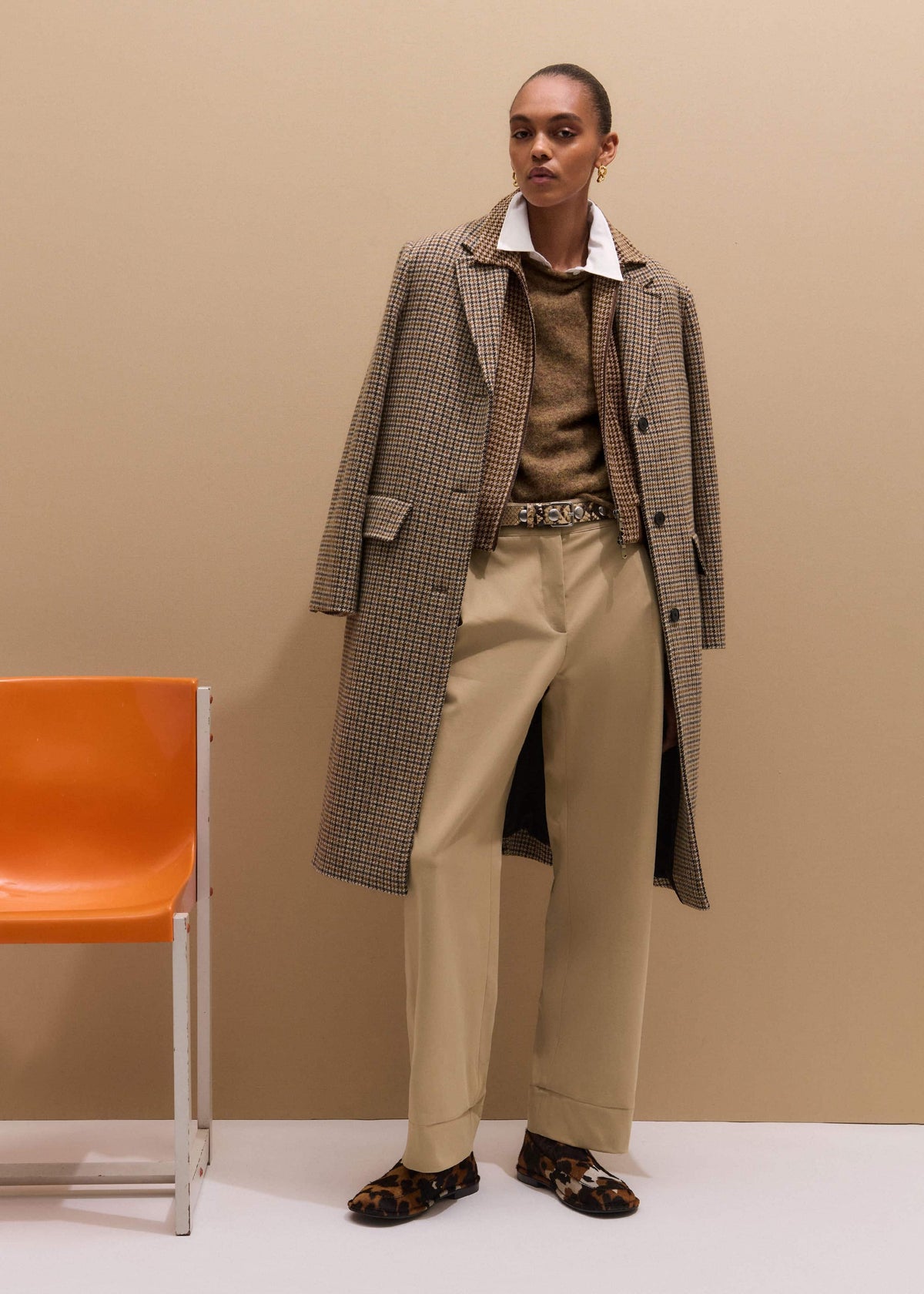 ME+EM Brown Clever Tapered Chino