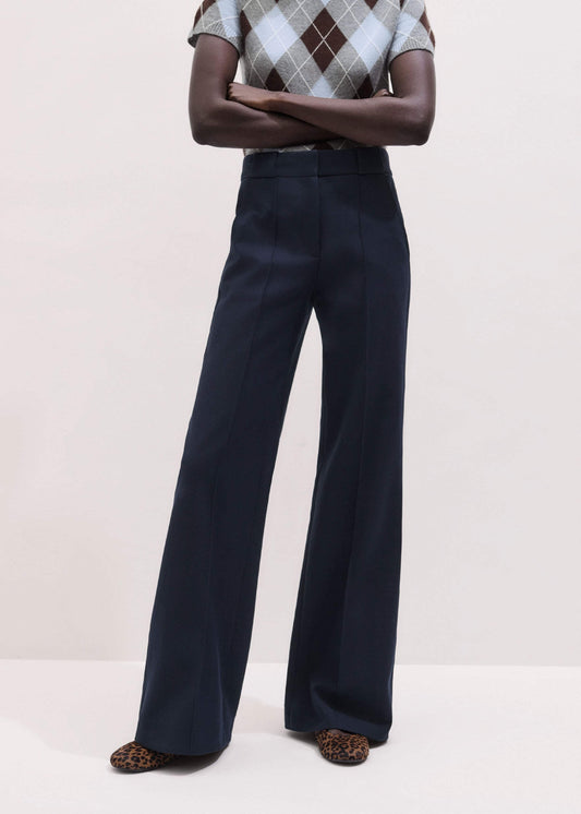 ME+EM Navy Tailored Leg Elongator Pant