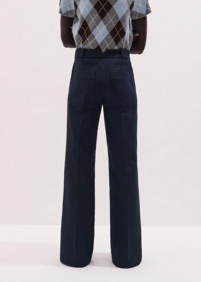 ME+EM Navy Tailored Leg Elongator Pant