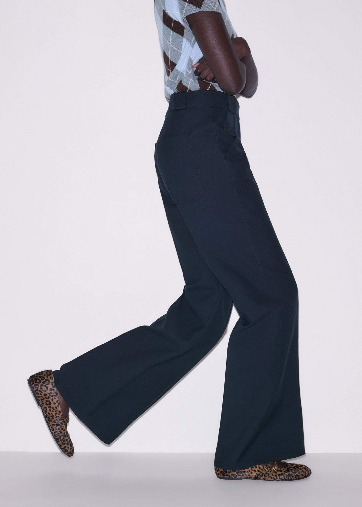 ME+EM Navy Tailored Leg Elongator Pant