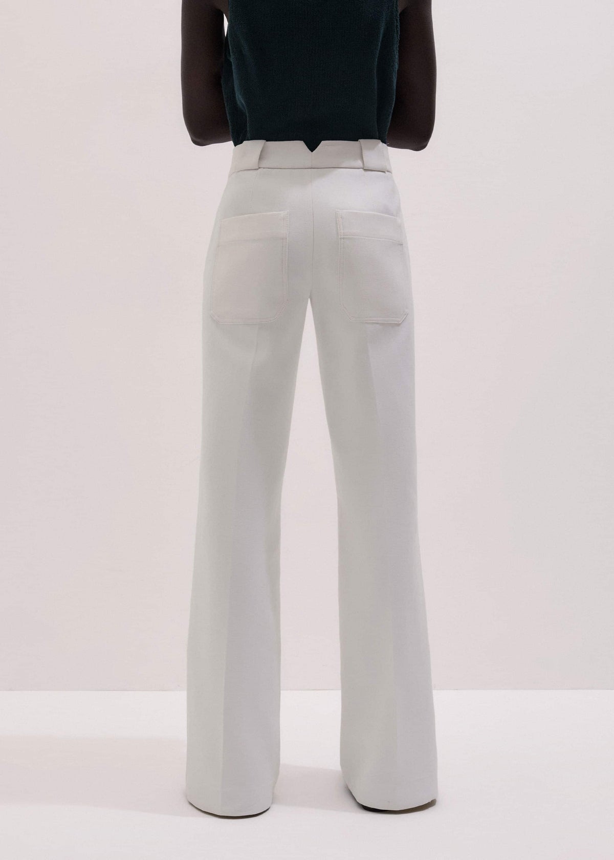 ME+EM Ivory Everyday Leg Elongator Pant