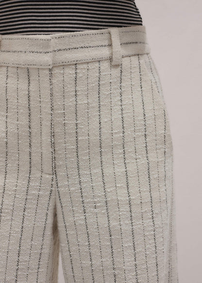 ME+EM Ivory Striped Leg Elongator Pant